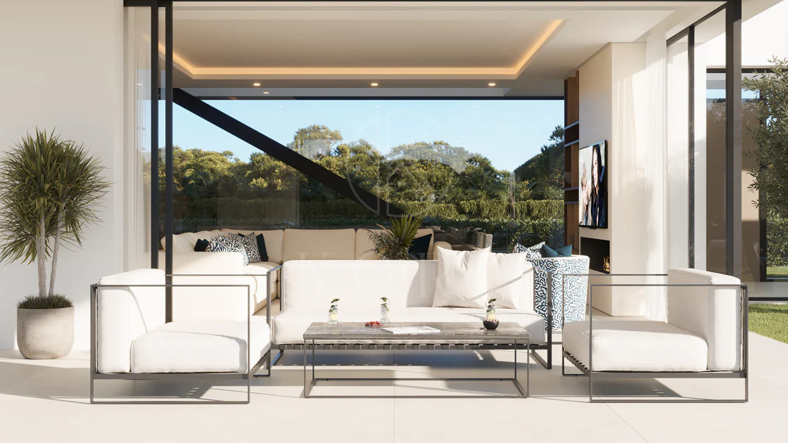 Villa de lujo con vistas panorámicas al mar y al golf – Finalización 2027, Artola Alta, Marbella