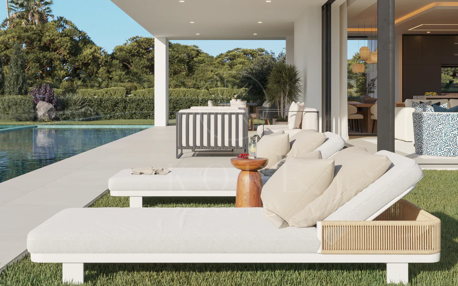 Villa de lujo con vistas panorámicas al mar y al golf – Finalización 2027, Artola Alta, Marbella