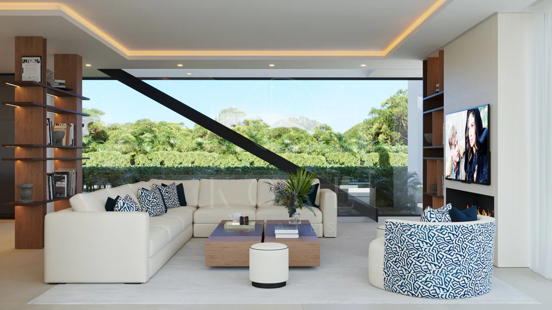 Villa de lujo con vistas panorámicas al mar y al golf – Finalización 2027, Artola Alta, Marbella