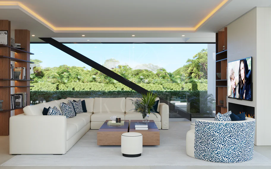 Villa de lujo con vistas panorámicas al mar y al golf – Finalización 2027, Artola Alta, Marbella