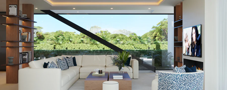 Villa de lujo con vistas panorámicas al mar y al golf – Finalización 2027, Artola Alta, Marbella