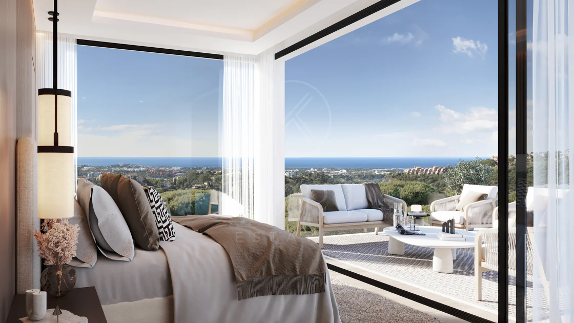 Villa de lujo con vistas panorámicas al mar y al golf – Finalización 2027, Artola Alta, Marbella
