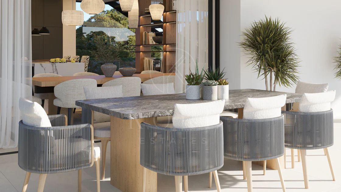 Villa de lujo con vistas panorámicas al mar y al golf – Finalización 2027, Artola Alta, Marbella