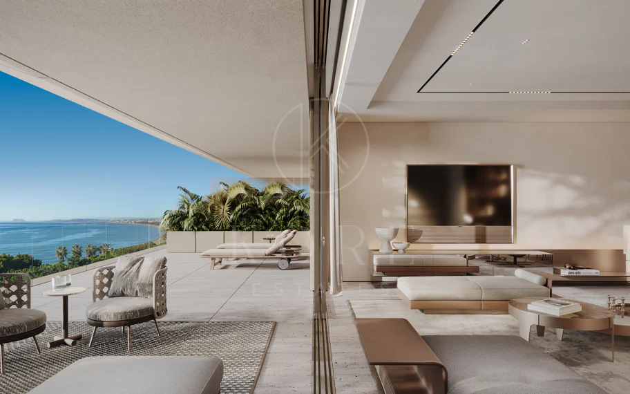 Ático dúplex de lujo con servicios incluidos en Tyrian, Estepona – Primera línea de playa
