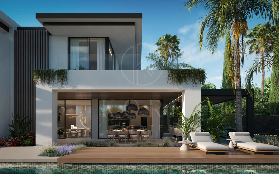 Blume, exclusiva colección boutique de 3 villas contemporáneas a pocos pasos de la playa, en una de las zonas residenciales más exclusivas de Marbella.