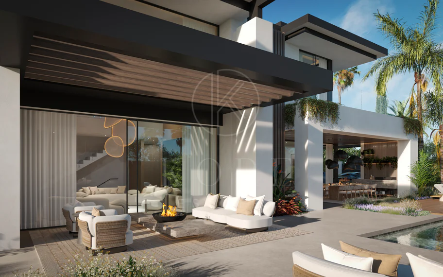 Blume, exclusiva colección boutique de 3 villas contemporáneas a pocos pasos de la playa, en una de las zonas residenciales más exclusivas de Marbella.