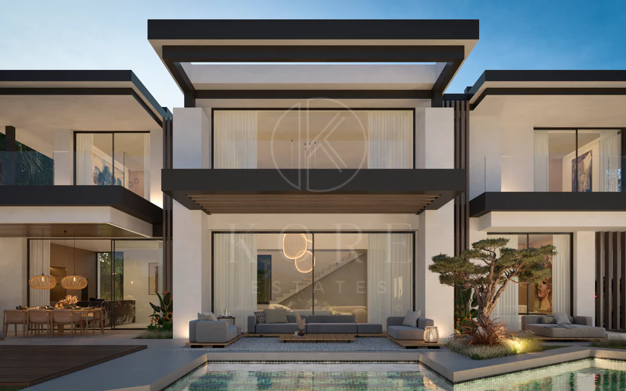 Blume, exclusiva colección boutique de 3 villas contemporáneas a pocos pasos de la playa, en una de las zonas residenciales más exclusivas de Marbella.