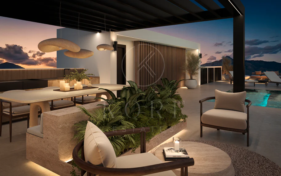 Blume, exclusiva colección boutique de 3 villas contemporáneas a pocos pasos de la playa, en una de las zonas residenciales más exclusivas de Marbella.