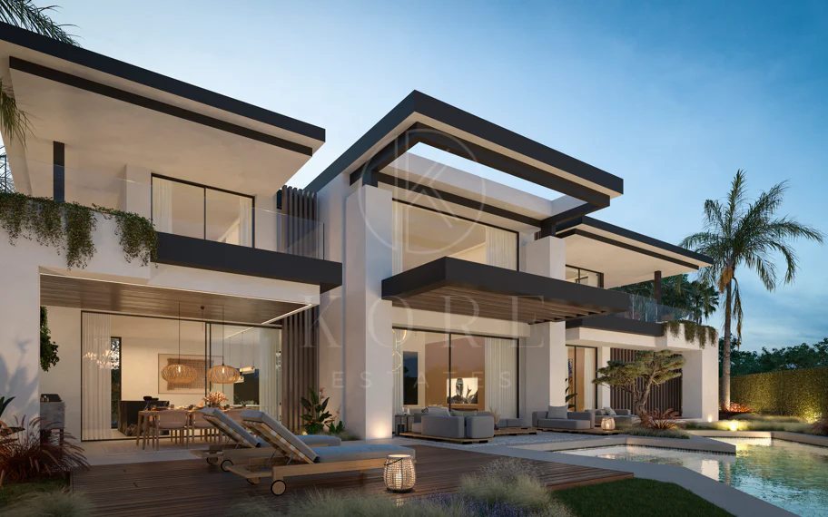 Blume, exclusiva colección boutique de 3 villas contemporáneas a pocos pasos de la playa, en una de las zonas residenciales más exclusivas de Marbella.