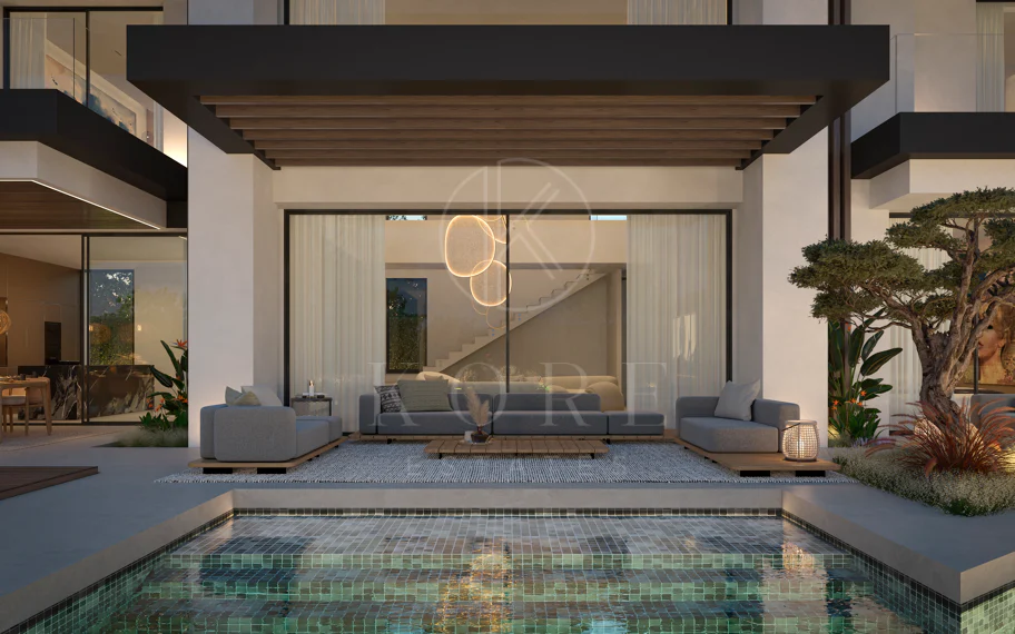 Blume, exclusiva colección boutique de 3 villas contemporáneas a pocos pasos de la playa, en una de las zonas residenciales más exclusivas de Marbella.