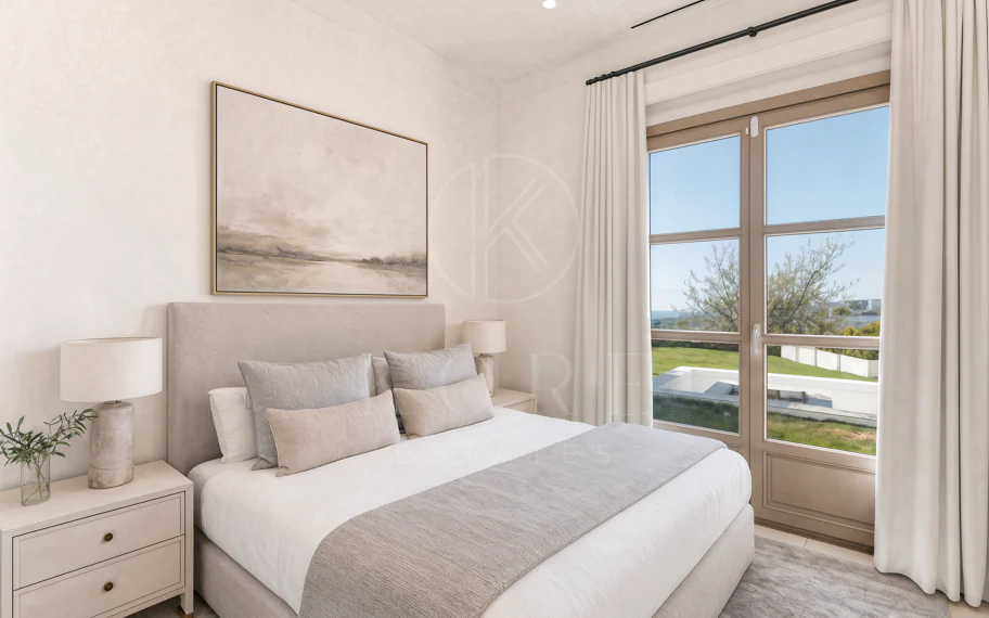 Villa moderna de nueva construcción de 4 habitaciones con vistas al mar en Estepona
