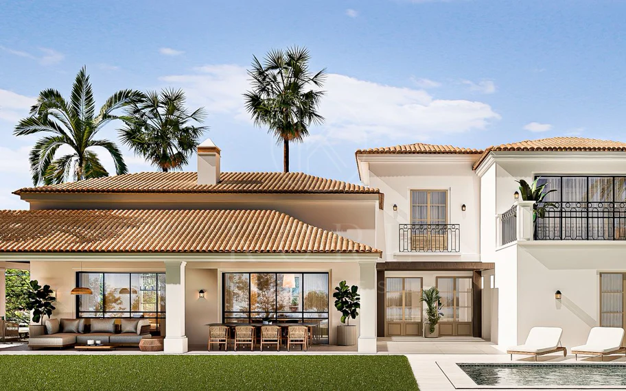 Villa moderna de nueva construcción de 4 habitaciones con vistas al mar en Estepona