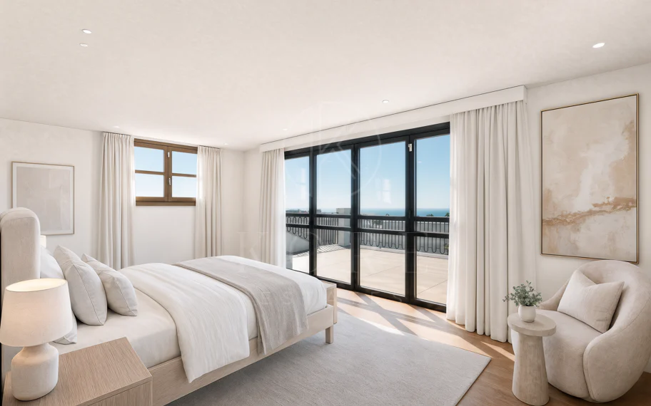 Villa moderna de nueva construcción de 4 habitaciones con vistas al mar en Estepona