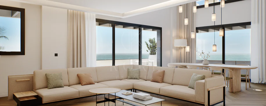 Exclusive Frontline Beach Apartment with Panoramic Sea Views in Málaga