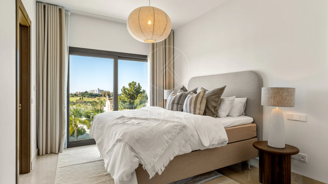 Contemporary Frontline Golf Villa with Panoramic Sea and Mountain Views