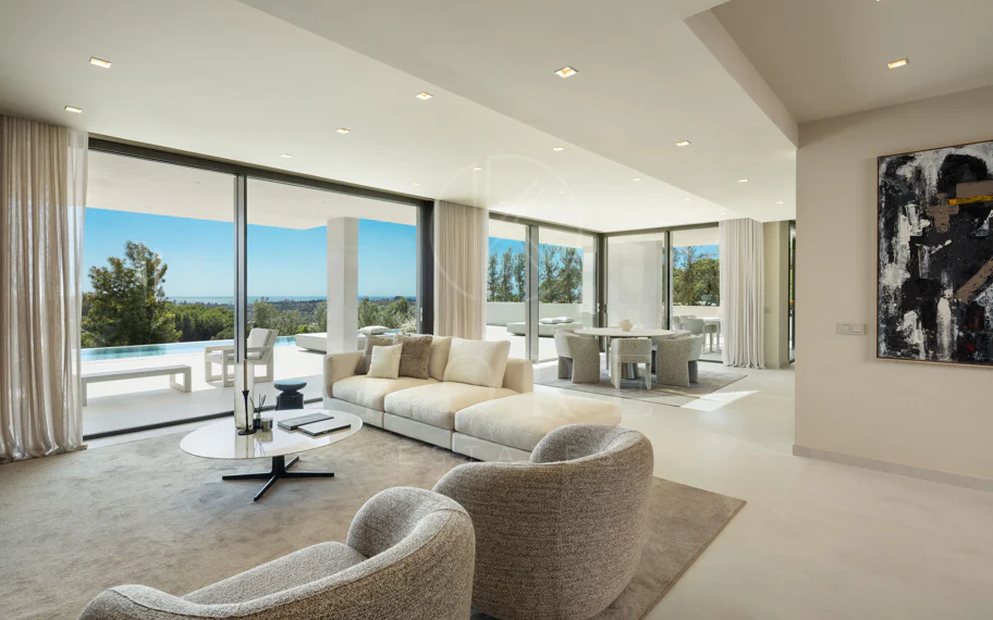 Villa de lujo contemporánea con vistas panorámicas al mar en Los Flamingos