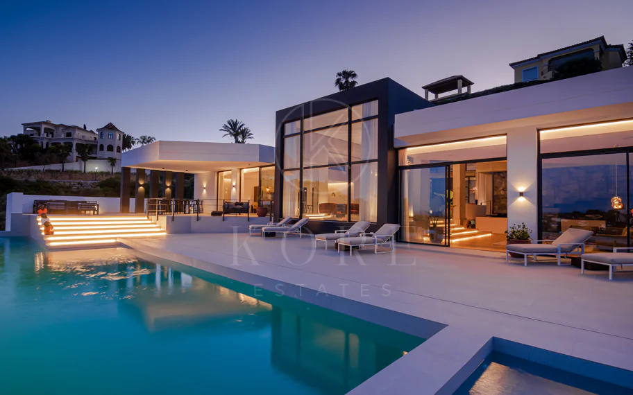 Villa contemporánea de lujo de 6 dormitorios con vistas panorámicas al mar, al golf y a La Concha