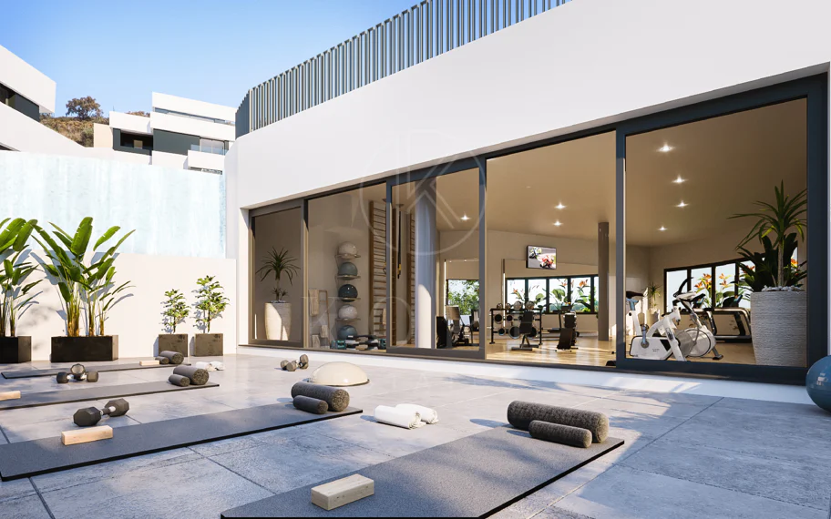 Apartamento de tres dormitorios en la comunidad cerrada de Medblue, en Altos de los Monteros