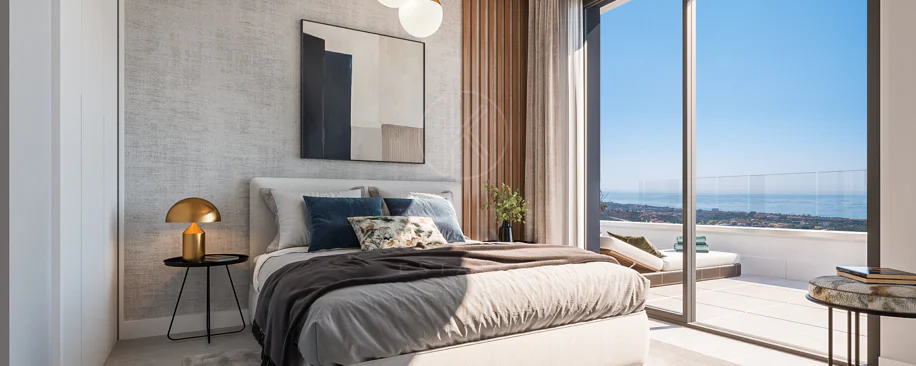 Apartamento de tres dormitorios en la comunidad cerrada de Medblue, en Altos de los Monteros