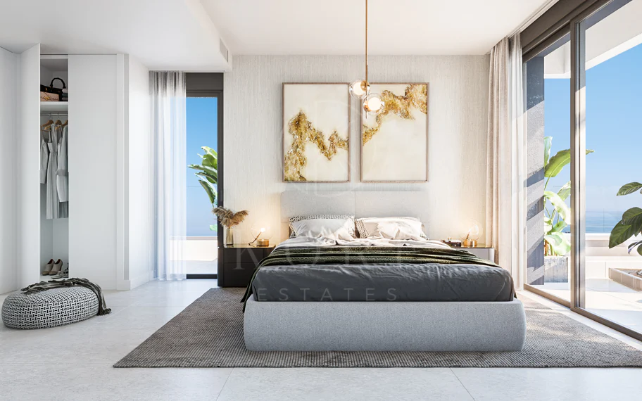 Apartamento de tres dormitorios en la comunidad cerrada de Medblue, en Altos de los Monteros