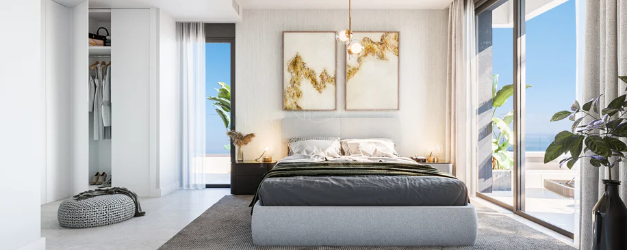 Apartamento de tres dormitorios en la comunidad cerrada de Medblue, en Altos de los Monteros