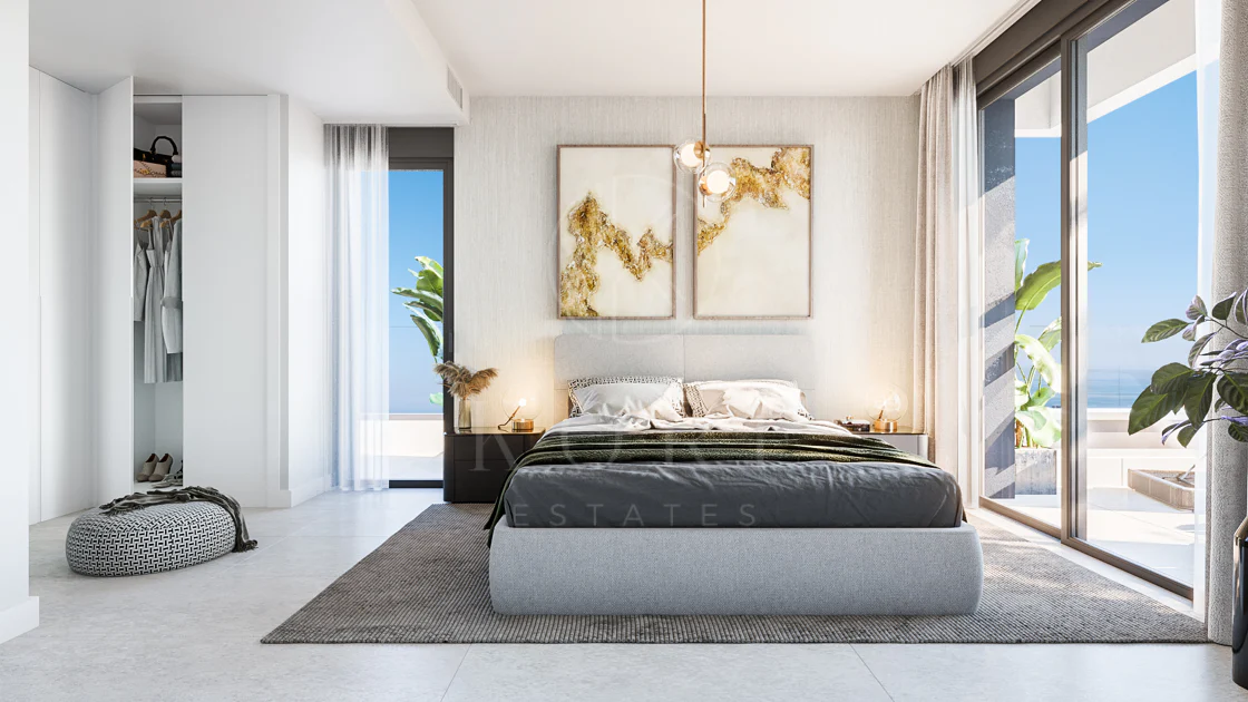 Apartamento de tres dormitorios en la comunidad cerrada de Medblue, en Altos de los Monteros