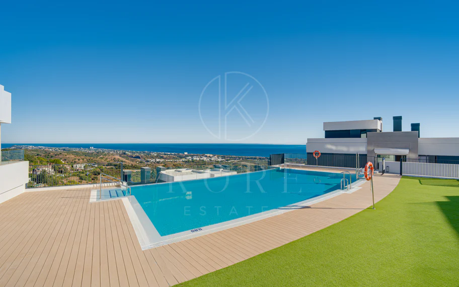Brand-new, three bedroom apartment in the sought-after gated community of Medblue, in Altos de los Monteros