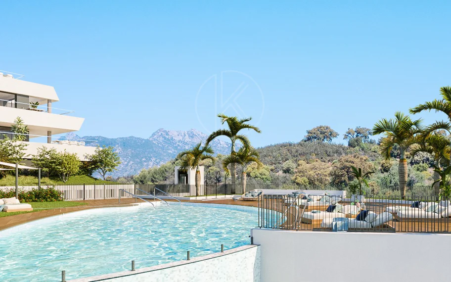 Apartamento de tres dormitorios en la comunidad cerrada de Medblue, en Altos de los Monteros