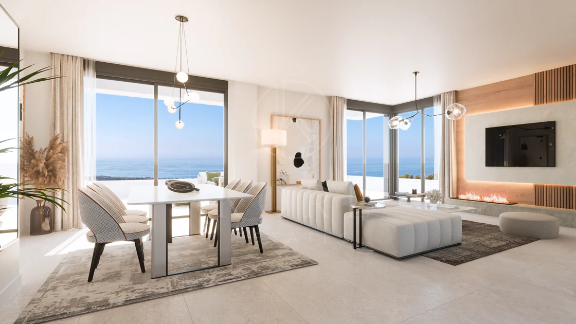 Apartamento de tres dormitorios en la comunidad cerrada de Medblue, en Altos de los Monteros