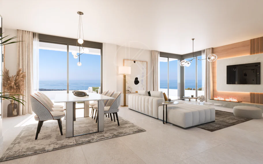 Apartamento de tres dormitorios en la comunidad cerrada de Medblue, en Altos de los Monteros