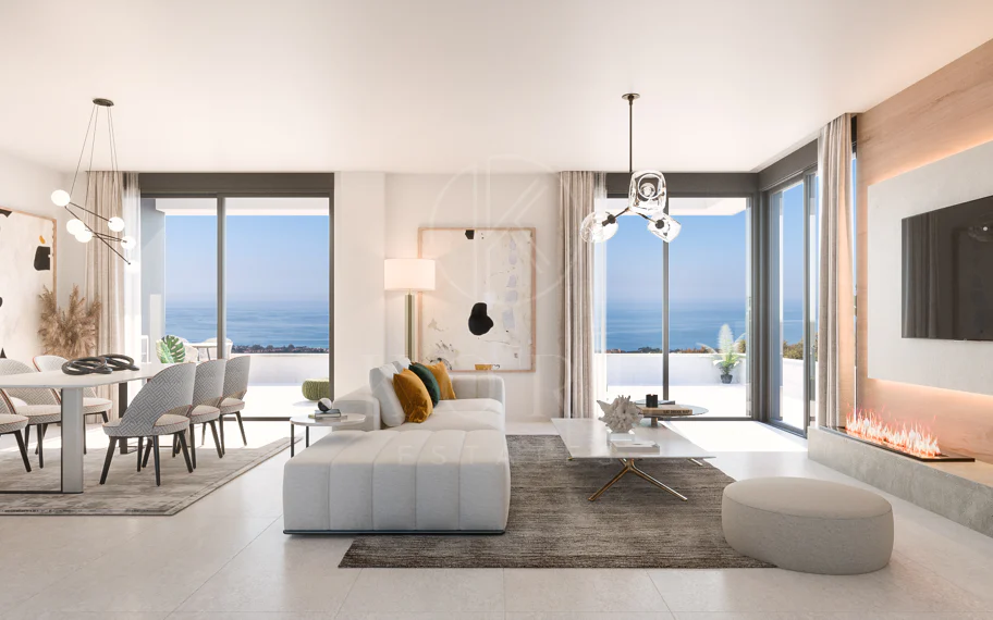 Apartamento de tres dormitorios en la comunidad cerrada de Medblue, en Altos de los Monteros