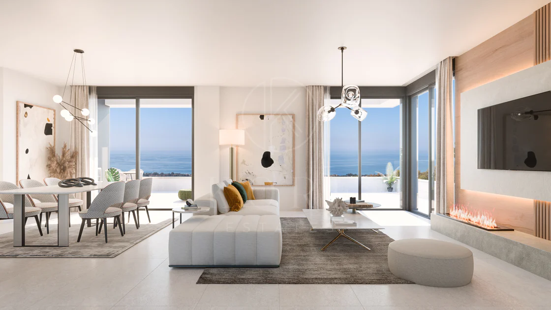 Apartamento de tres dormitorios en la comunidad cerrada de Medblue, en Altos de los Monteros