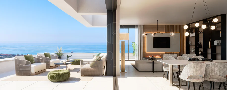 Apartamento de tres dormitorios en la comunidad cerrada de Medblue, en Altos de los Monteros