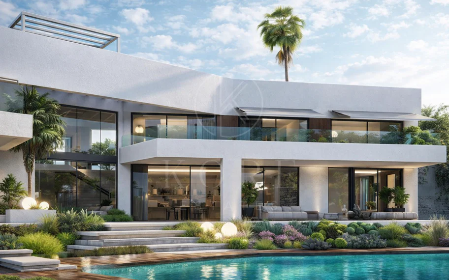 Villa contemporánea refinada con vistas panorámicas en Cascada de Camoján