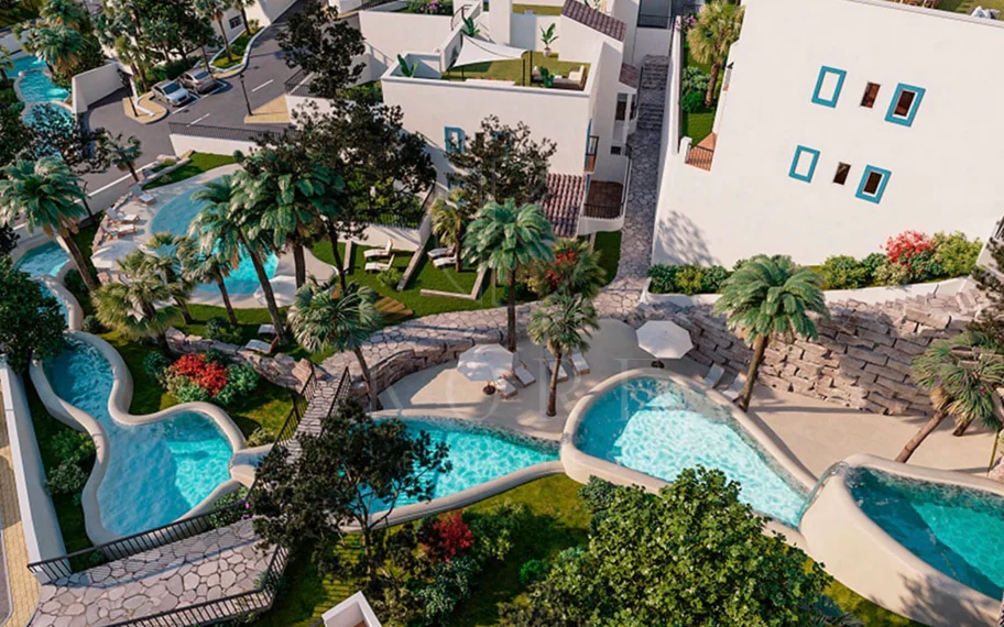 Contemporáneo Mediterráneo Viviendo en una comunidad exclusiva Resort-Style