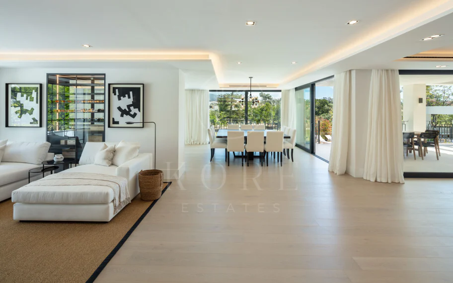 Villa de lujo en primera línea de golf con vistas a La Concha en Las Brisas
