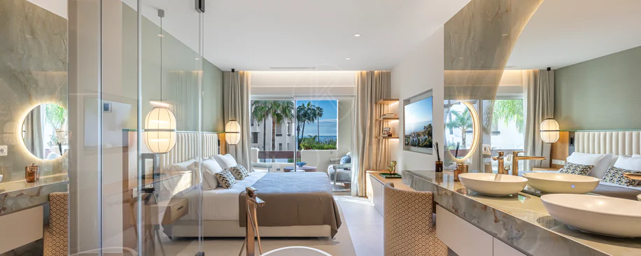 Apartamento moderno en primera línea de playa en Bahía del Velerín