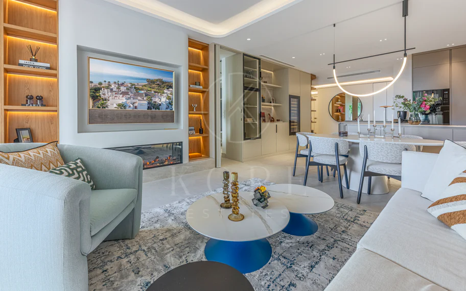 Apartamento moderno en primera línea de playa en Bahía del Velerín