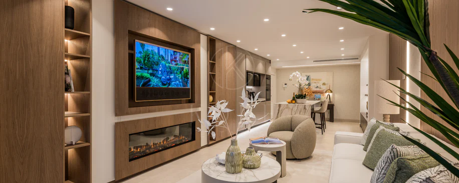 Impresionante apartamento, recientemente renovado, en primera línea de playa cerca del centro de Estepona.