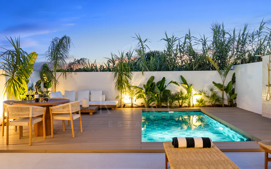 Welcome to this charming home with private outdoor living space and pool with minimalist elegant design inspired by southern Italy.