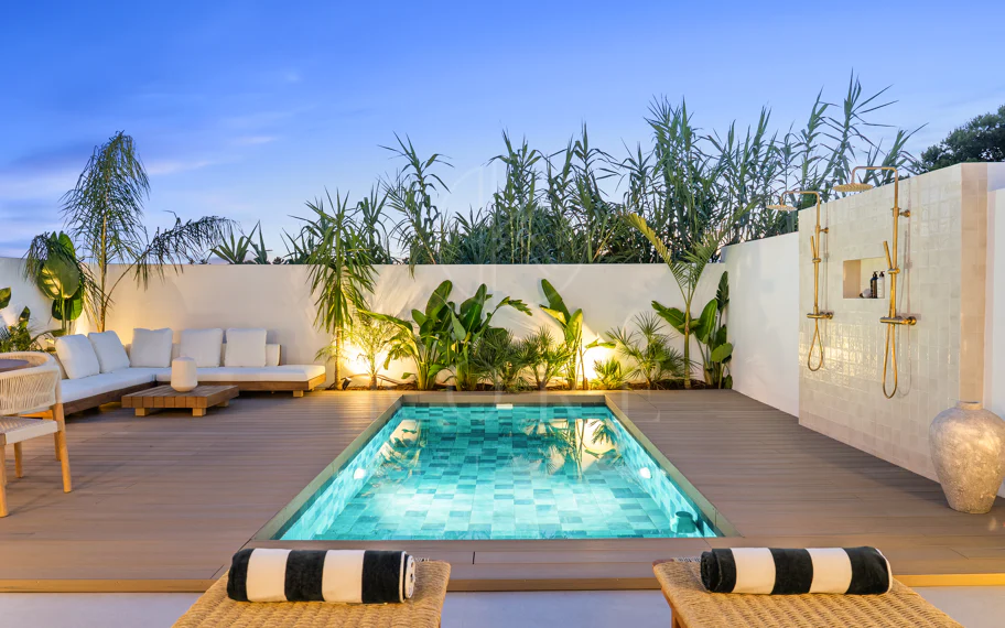 Welcome to this charming home with private outdoor living space and pool with minimalist elegant design inspired by southern Italy.