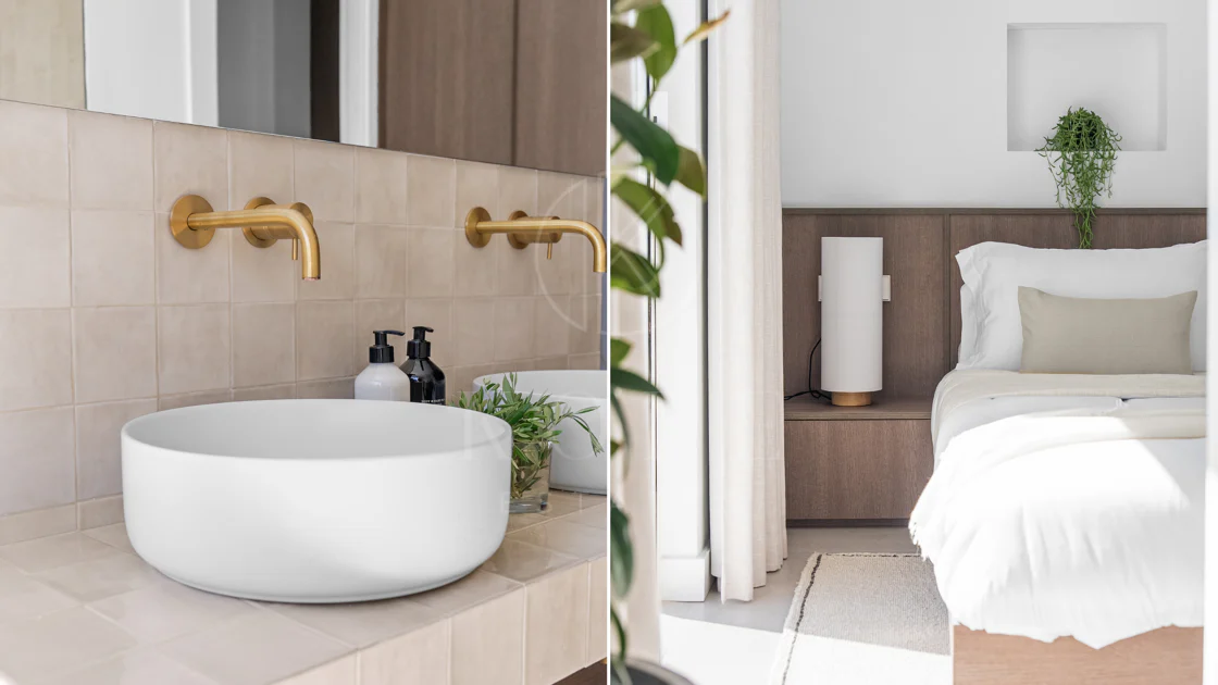 Bine ați venit în această casă fermecătoare cu spațiu de locuit exterior privat și piscină, cu un design minimalist și elegant inspirat din sudul Italiei.