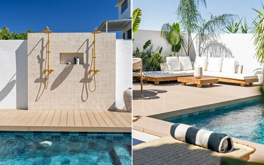 Welcome to this charming home with private outdoor living space and pool with minimalist elegant design inspired by southern Italy.