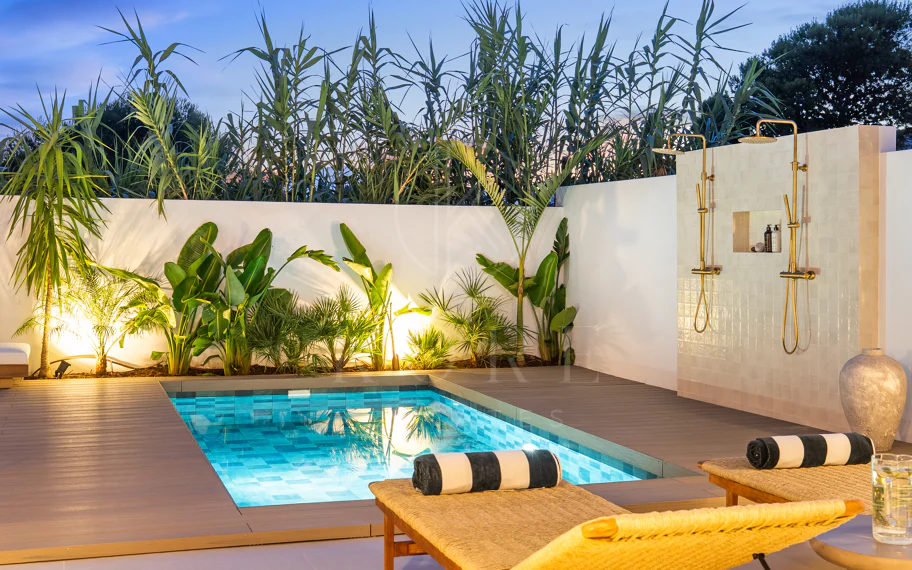 Welcome to this charming home with private outdoor living space and pool with minimalist elegant design inspired by southern Italy.