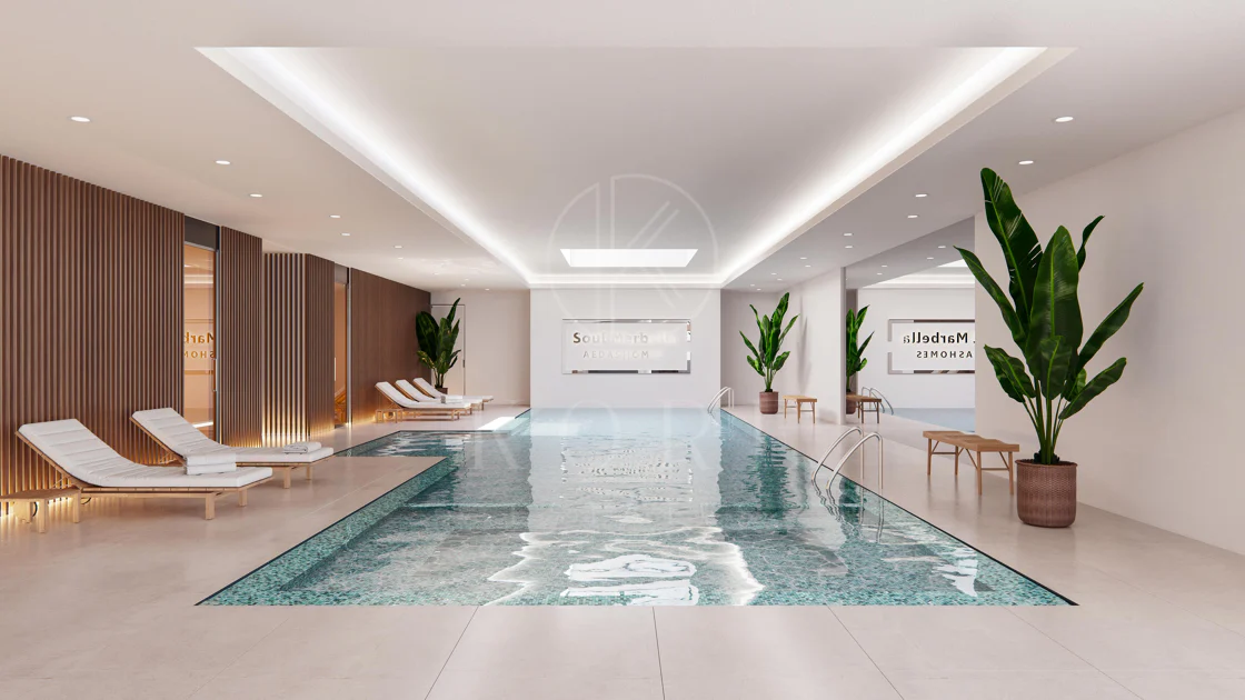 Ático contemporáneo con terraza y solárium, ambos con vistas panorámicas al mar Mediterráneo en una ubicación privilegiada