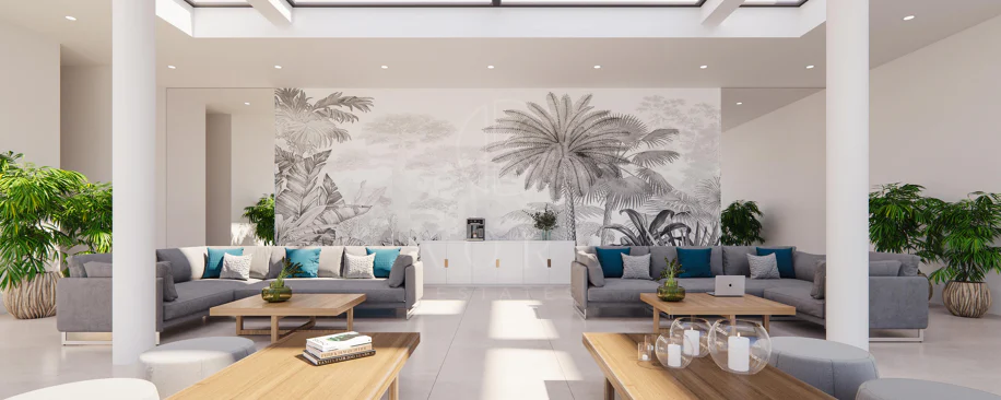 Ático contemporáneo con terraza y solárium, ambos con vistas panorámicas al mar Mediterráneo en una ubicación privilegiada