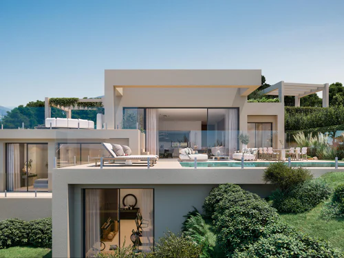 Villa with panoramic views located in a gated community with 24 hour security. Sea views.
