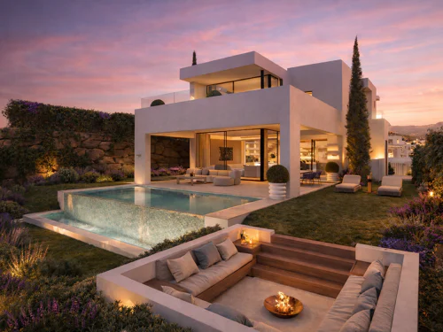 Elegant New-Build Villa with Sea and Golf Views in Estepona