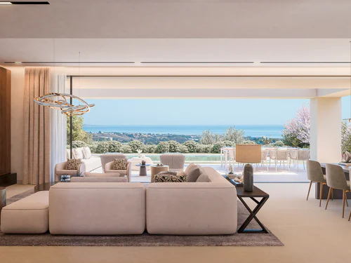 Villa with panoramic views located in a gated community with 24 hour security. Sea views.