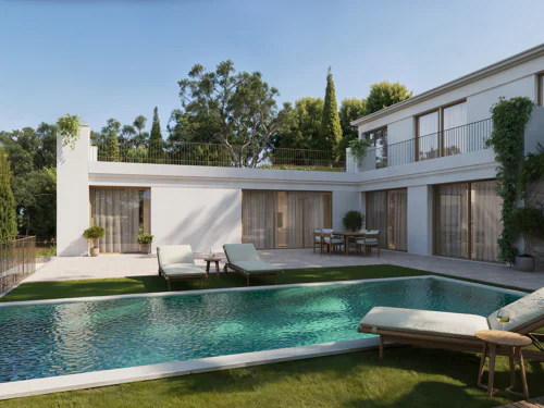 New four-bedroom villa with private pool, garden, gym and cinema room in Elviria, Marbella East